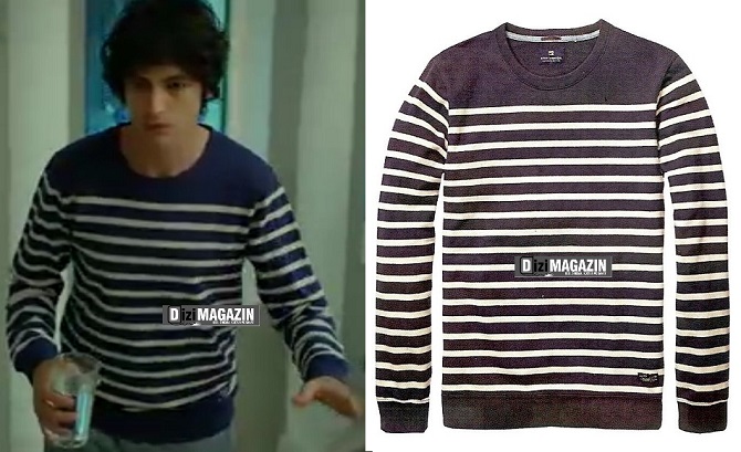 Medcezir Mert Kıyafetleri - 18. Bölüm Çizgili Kazak - Scotch & Soda