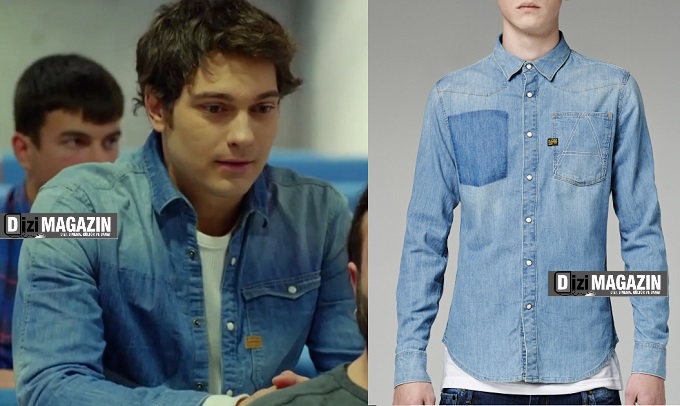 Medcezir Yaman Mavi Kot Gömleği