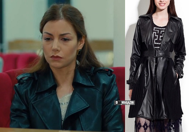 Medcezir Sedef Deri Pardesi - Twist