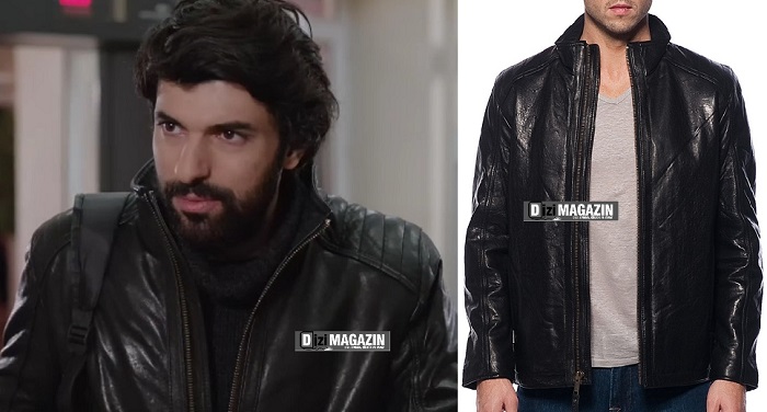 Kara Para Aşk - Ömer - Siyah Deri Ceket - Matraş