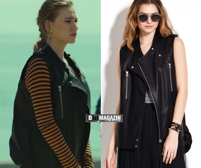 Medcezir Mira Deri Yelek - Twist