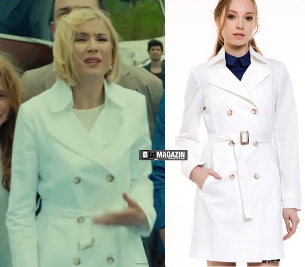 Medcezir Sude - Beyaz Trençkot - Perspective