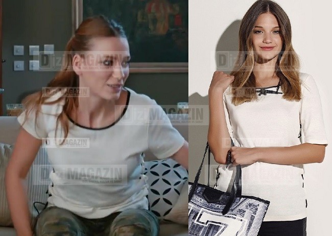 Medcezir Mira Beyaz Bluz - Twist